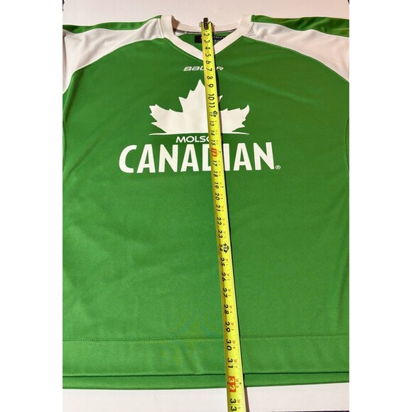 Bauer Team Molson Canadian Green White Irish Hockey Jersey Men's Size XL - Picture 8 of 11